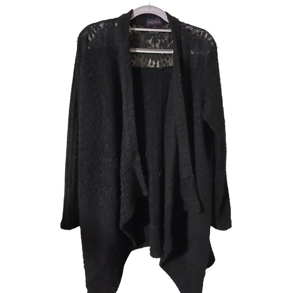 Artesia Cardigan size Large long line oversized cardigan waterfall open - Picture 1 of 9